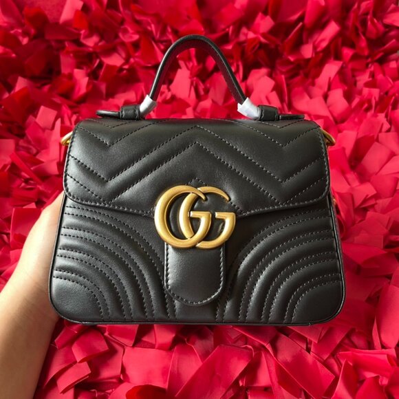 Gucci GG Marmont Top Handle Shoulder Bag - Picture 1 of 7